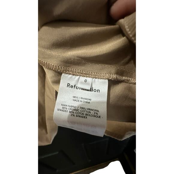 Reformation Women's Cream Cotton Blend Michaela Mini Dress Size 0 - Picture 6 of 9